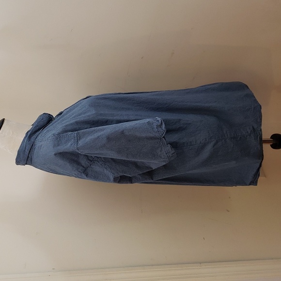 Columbia Blue and White Check Short Sleeve Button-Down Men's Shirt, Size Extra L - Picture 3 of 12